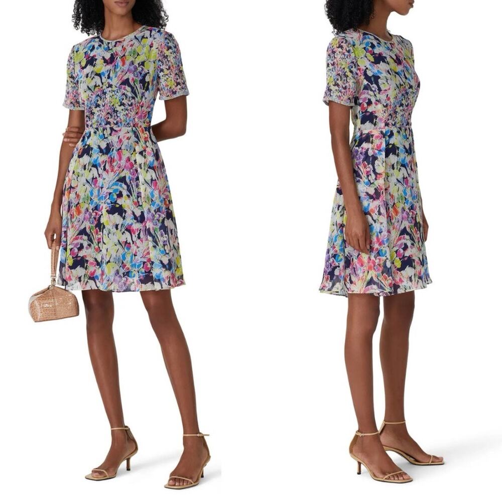 JASON WU COLLECTIVE Floral Multi Short Sleeve Casual Dress | 2